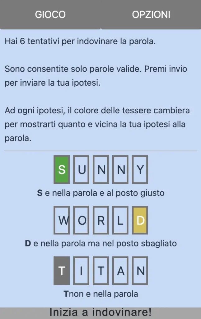 Wordle-italiano-3-Lettere